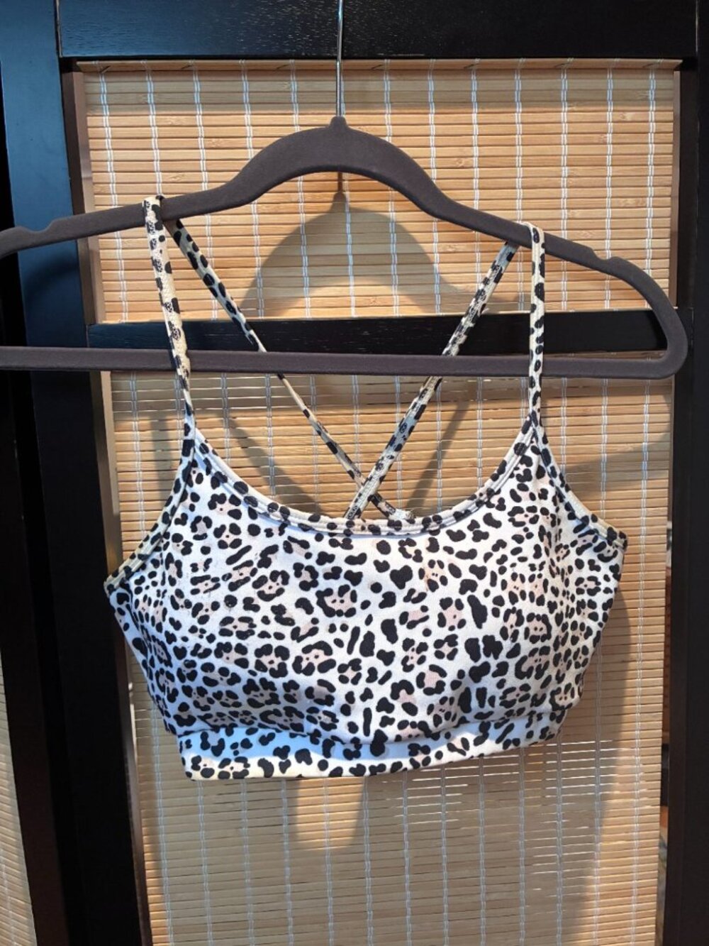 SHEIN Leopard Print Strappy Bralette Size S